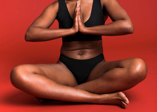 Period Panties - Model in Black Underwear