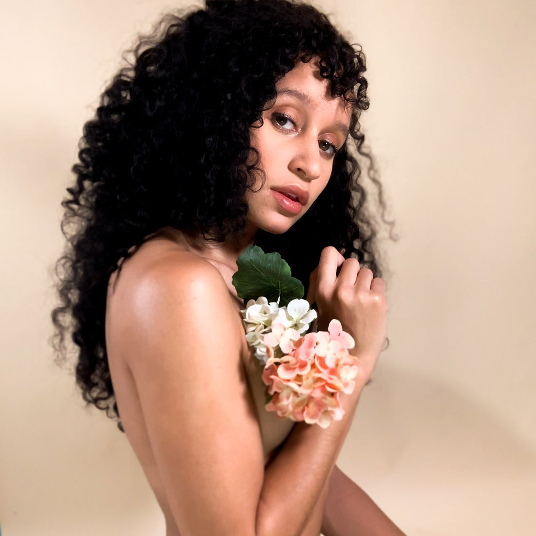 Sex & Salve - Autumn Morris Topless Holding Flowers