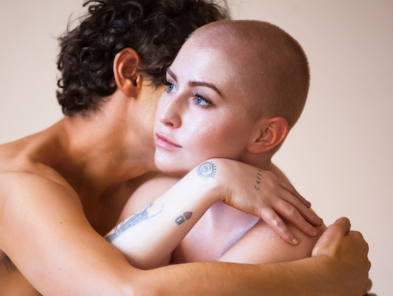 Boundary Setting in BDSM Culture - Two Nude Models Hugging On Beige Background