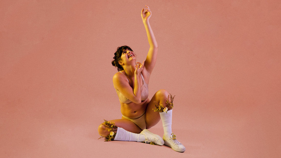 Five Ways To Return To Sensuality - Modeling Underwear and Tube Socks Sitting With Pink Background