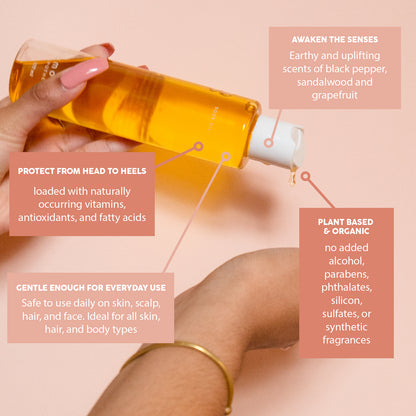 Awaken the senses with body oil