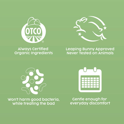 Always certified organic, never tested on animals