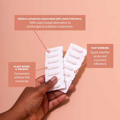 Momotaro Apotheca's Suppository in hand - Relieve Yeast Infection Symptoms